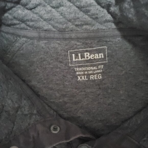 L.L. Bean Quarter Mock Neck Button Quilted Sweater/Jacket Size XXL - Picture 3 of 10